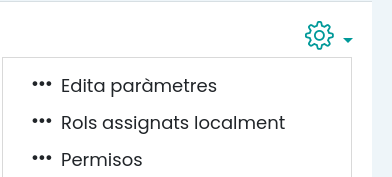 Paràmetres d'una activitat de Moodle